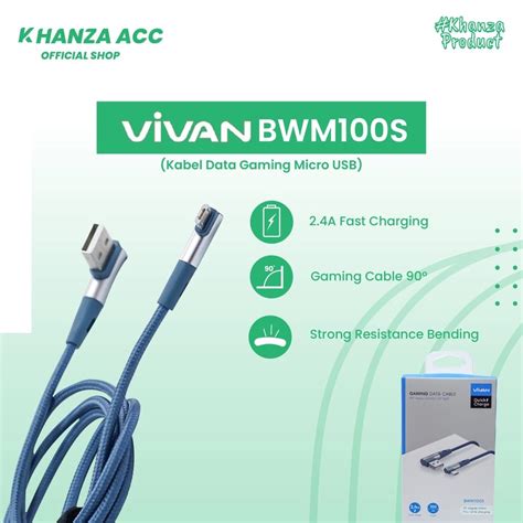 Jual Khanzaacc Kabel Data Gaming Vivan Bwm Bwm S Micro Usb Fast