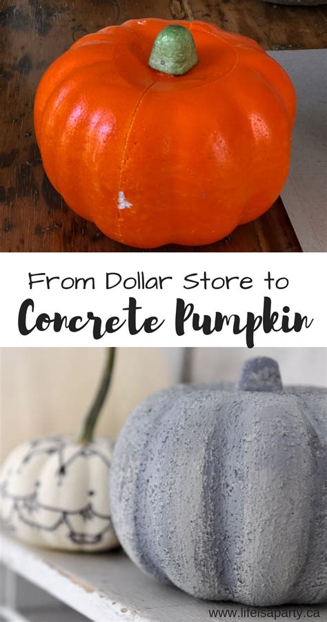 Diy Faux Concrete Pumpkins Easy Diy To Transform Inexpensive Dollar