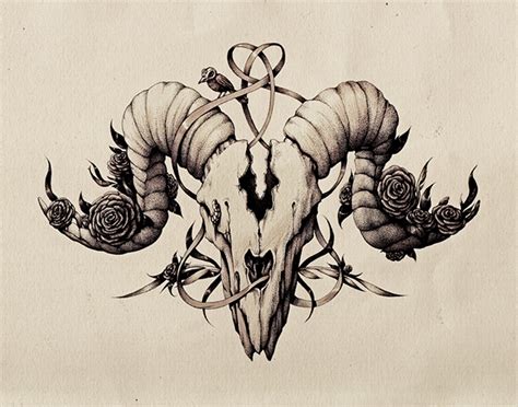 Ink pen skull drawing. :: Behance