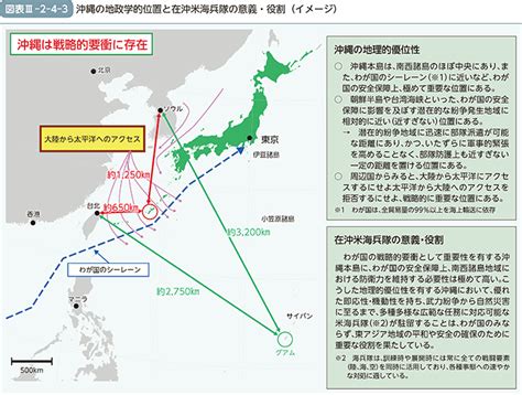 図表iii 2 4 3 沖縄の地政学的位置と在沖米海兵隊の意義・役割（イメージ） 白書・審議会データベース検索結果一覧