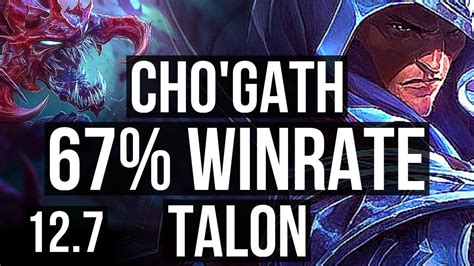 Cho Gath Vs Talon Mid Solo Kills Winrate Dominating