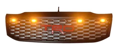 Mascara Rejilla Negra Con Led Y Logo Trd Toyota Hilux Cuotas