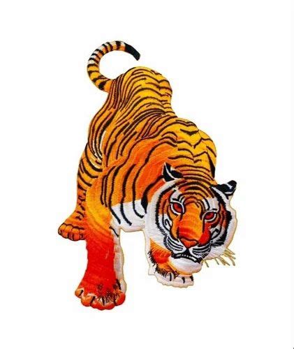 Embroidery Applique Badges Of Beautiful Royal Bengal Tiger Large Size