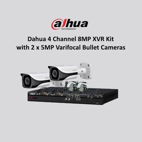 Dahua 4 Channel 8MP XVR Kit 2x 8MP Bullet Cameras