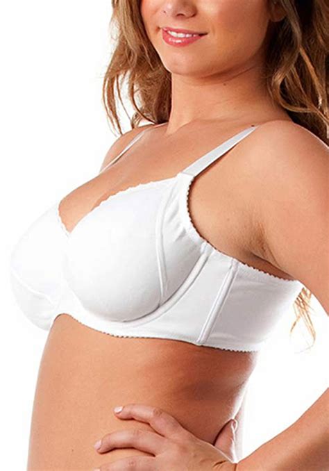 White Full Cup Cotton Underwired Bra Plus Size Bras