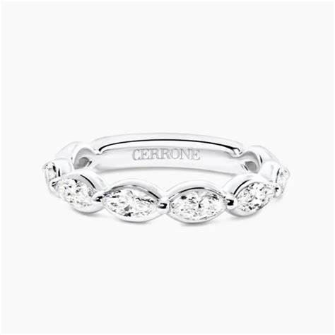 Ct White Gold Marquise Bezel Set Diamond Ring Cerrone