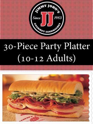 Jimmy John's - Gift certificate for 1 30 piece Party Platter! $70 value