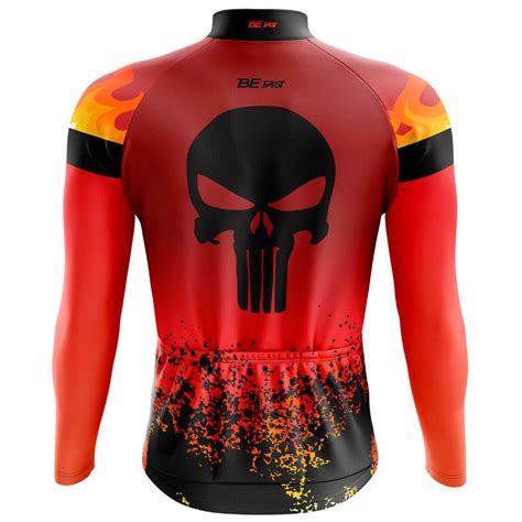 CAMISA CICLISMO MASCULINA MOUNTAIN BIKE MANGA LONGA JUSTICEIRO VERMELHO