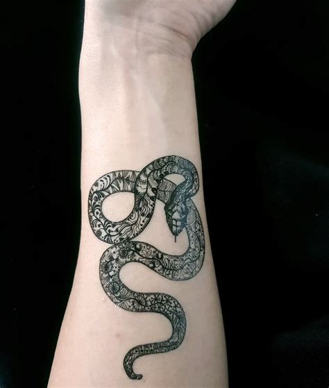 GRASS SNAKE Temporary Tattoo Snake Tattoo Black Temporary - Etsy