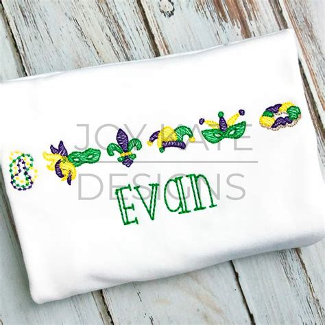 Build Your Own Mardi Gras Set Of Embroidery Designs Joy Kate Designs