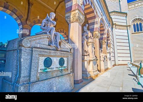 MILAN ITALY APRIL 5 2022 The Scenic Tomb In The Loggia Of Famedia