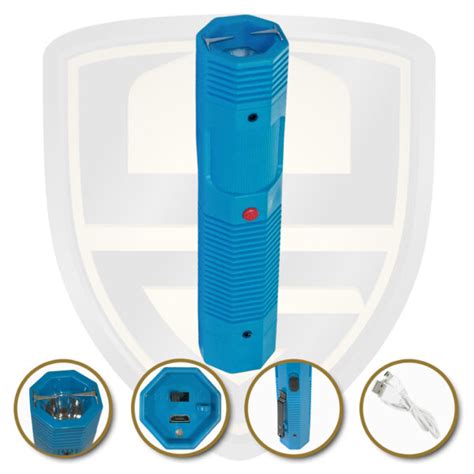 Mini Stun Gun Flashlight Blue