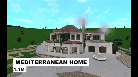 Bloxburg Tour Mediterranean Home 11m Inspiration Series Youtube