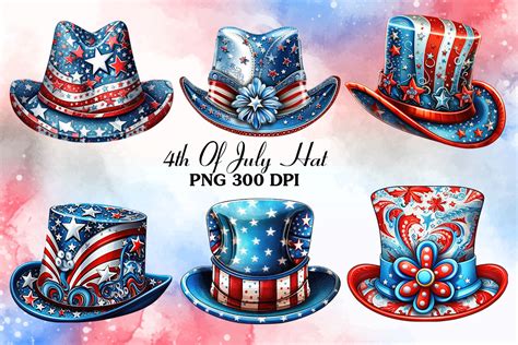 Th Of July Hat Sublimation Clipart Graphic By Cat Lady Creative Fabrica