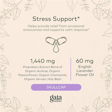 Gaia Herbs Calm A S A P Stress Support Supplement With Skullcap