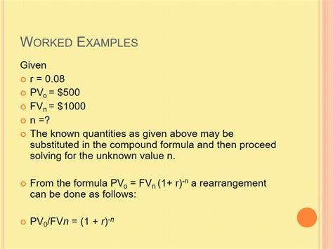 Teaching Net Present Value Npv Future Value Fv Words