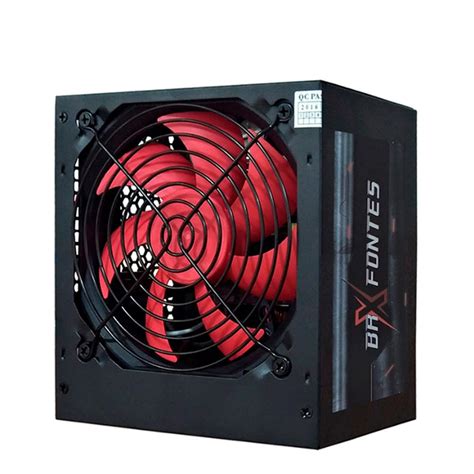 Fonte Gamer Atx W Real Cooler Mm Bivolt Chaveada B S W Kabum