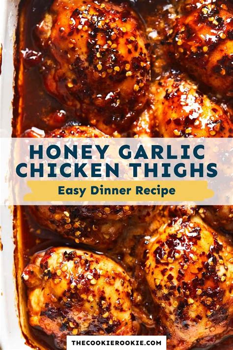 Honey Garlic Chicken Thighs Recipe The Cookie Rookie®