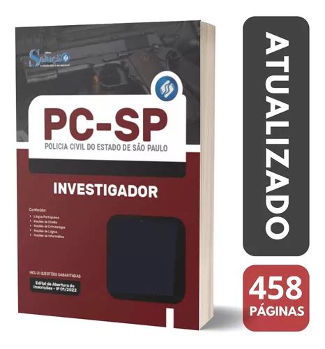 Apostila Atualizada Investigador De Polícia Pc Sp Solução Frete grátis