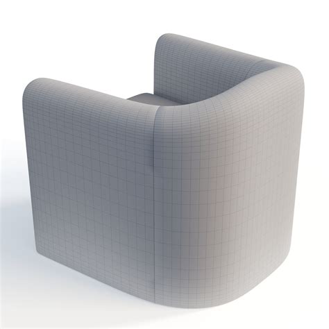 Pollman Upholstered Barrel Chair 3D Model CGTrader