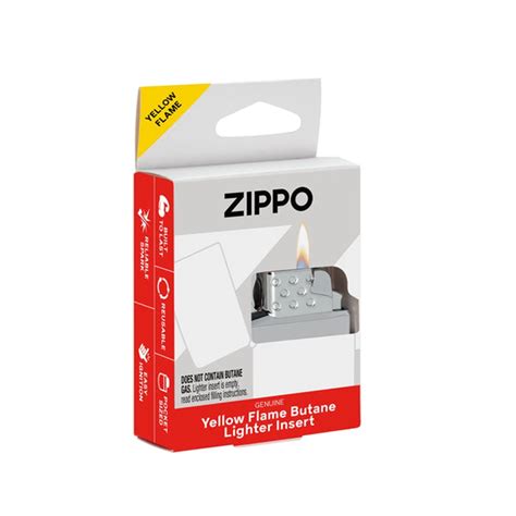 Zippo Butane Lighter Insert Yellow Flame Cache Tactical Supply