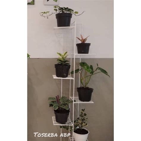 Jual STANDING POT SUSUN 6 RAK BUNGA POT BUNGA BESI SNI 6MM Shopee