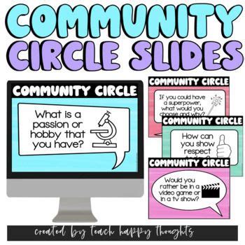 215 COMMUNITY CIRCLE QUESTIONS For The FULL YEAR Google Slides