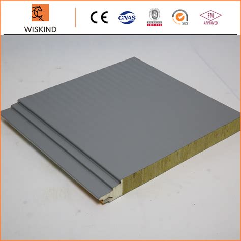 Economic Insulation Pu Foam Edge Sealing Rock Wool Sandwich Panel For