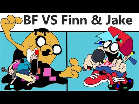 Friday Night Funkin Corrupted BF VS Finn Jake High Effort FNF NEW