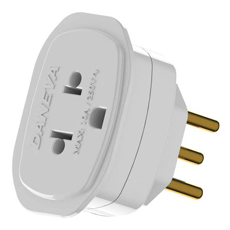 Adaptador Universal Padrão Antigo Para Padrão Novo 10A Branco Daneva