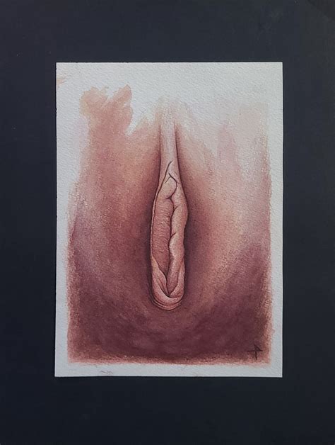 X Vulva Watercolor Yoni Art Adult Painting Mature Etsy