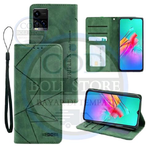 Jual VIVO Y21 Y21S Y33S Flip Case Flip Motif Dompet Casing HP Flip