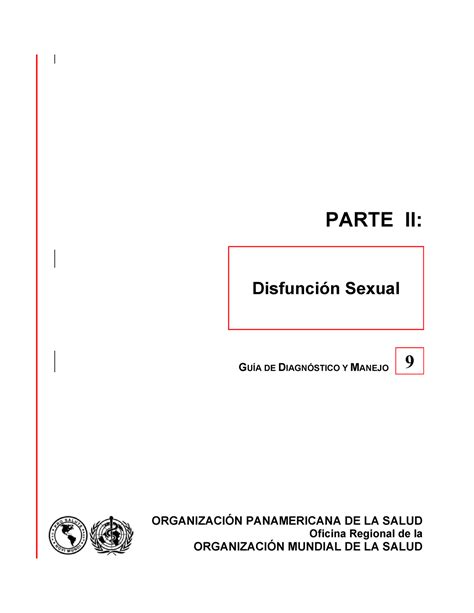 U Lo Disfunci N Sexual Parte Ii Gu A De Diagnstico Y Manejo