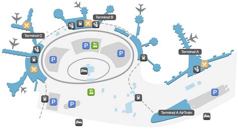 Terminal map of Newark Airport (EWR), New York | Airportmaps.com