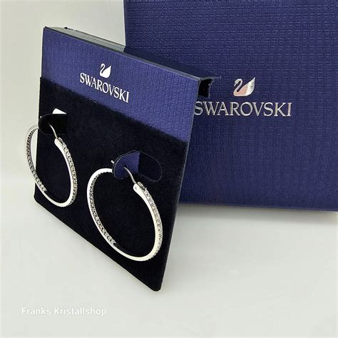 Swarovski Sommerset Kreolen Weiß Rhodiniert 5528457 Franks Kristall Shop