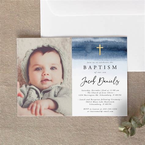 Baptism Invitation Boy - Etsy