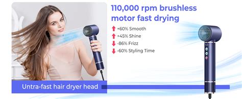 Amazon In High Speed Hot Air Hair Dryer Brush Rpm M S Airflow Lb