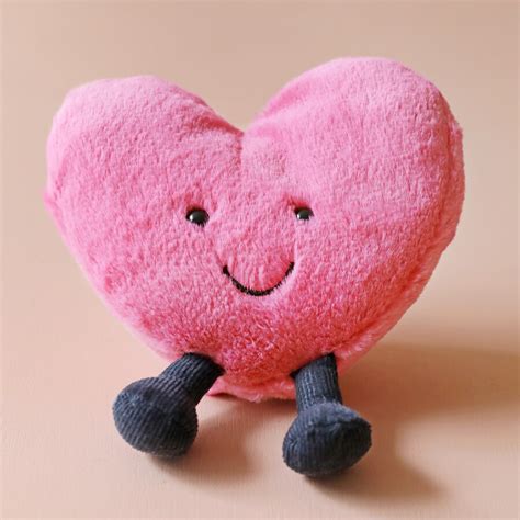 Jellycat Amuseable Hot Pink Heart Soft Toy Lisa Angel