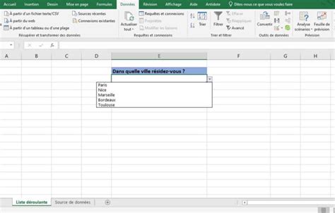 Comment Cr Er Une Liste D Roulante Sur Excel