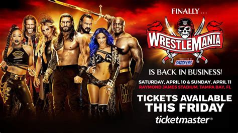 La WWE Reprend Sa Vente De Billets Vendredi Pour WrestleMania 37