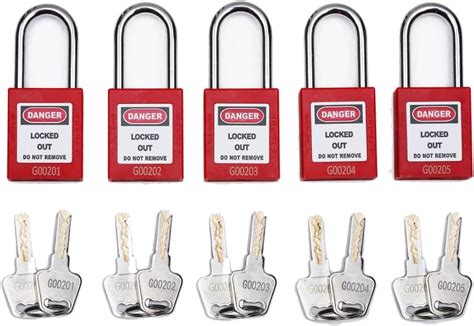 Genring Safety Lockout Tagout Locks Safe Padlocks 5pcs Set Safe