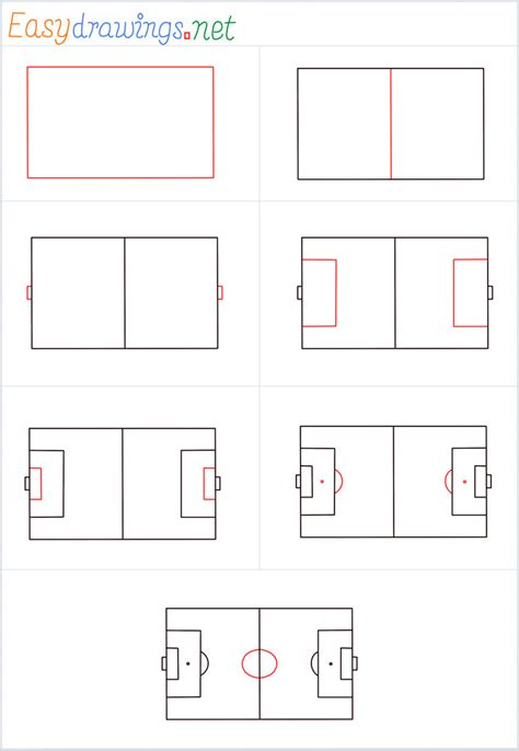 How To Draw A Football Court Step by Step - [7 Easy Phase]