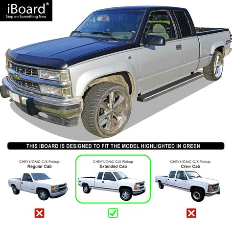 5 Iboard Running Boards Nerf Bars 88 98 Chevy Gmc C K Pickup 2dr Extended Cab Ebay