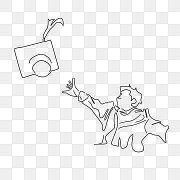 Throwing Graduation Caps Png Transparent Abstract Line Drawing