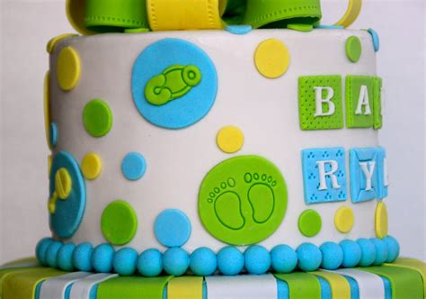 Celebrate With Cake Baby Boy 2 Tier Cake