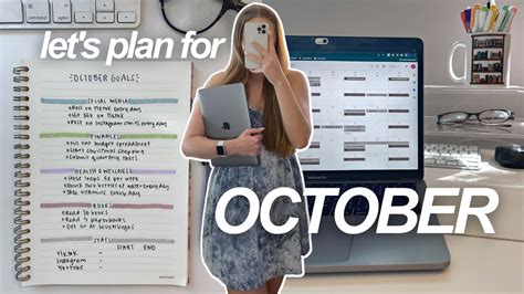 OCTOBER RESET October Goals Monthly Planning Budgeting Cleaning