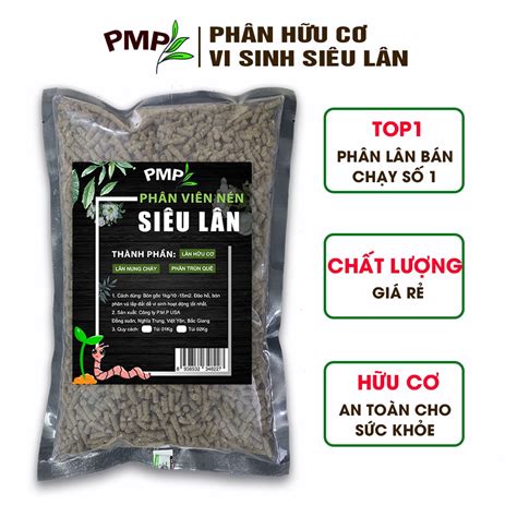 Phân tan chậm vi sinh siêu lân PMP bón cho hoa, cây cảnh, rau sạch dạng ...