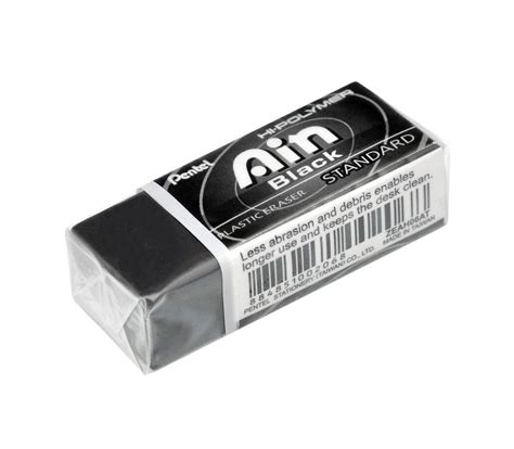 Ластик Pentel Hi Polymer Ain Black Eraser Zeah06at черный купить с