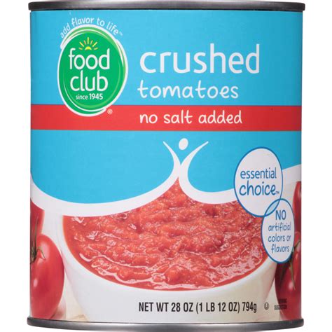 Canned And Bottled Tomatoes Food Club Brand