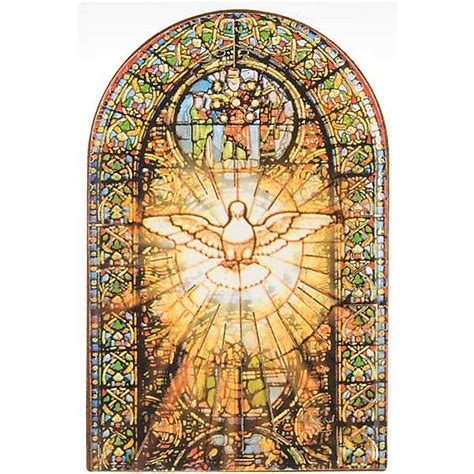 Print On Round Panel Holy Spirit Stained Glass Online Sales On